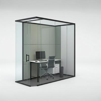 China Stylish and Durable 100mm Office Glass Partition Wall for Modern Workplaces for sale