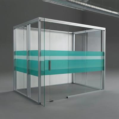 China Functional and Stylish Aluminum Framed Office Glass Partition Wall for Modern Offices for sale