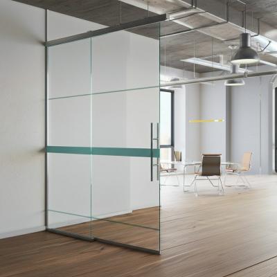 China Tempered Panoramic Office Glass Partitions Wall For Sliding Walls for sale