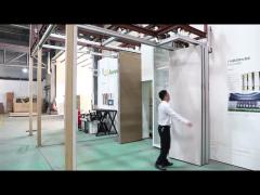 Semi-auto foldable partition