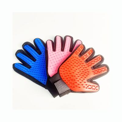 China HYRI Viable Increased Hair Remover Efficient Glove Soft Pet Deshedding Brush Design Five Fingers Pet Grooming Glove for sale