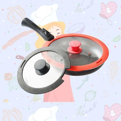 China HYRI Cookware Tempered Glass Non Stick Universal High Quality Viable Pan Cover Multi Size Silicone Pot Lid for sale