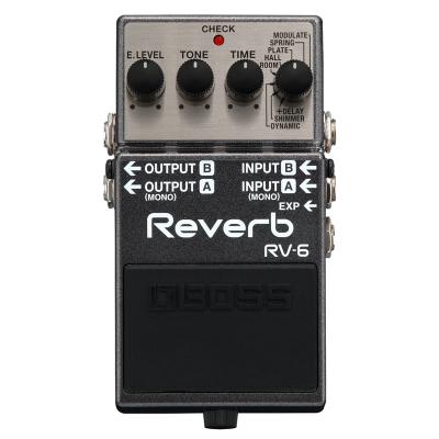 China GUITAR Boss RV-6 Digital Reverb Pedal with 8 Reverb Modes, Expression Pedal Input for sale