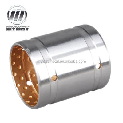 China Building Material Stores Customized Bush Bronze Bimetal Bearing Oilless Copper Bushing JF800 for sale