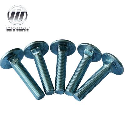 China Wholesale ASME/ANSI B 18.10 Steel Blue Custom Zinc Steel Round Head Bolts for sale