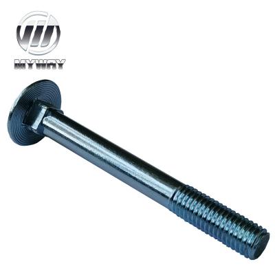 China Factory price carriage bolt carbon steel/SS304/SS316 blue white galvanized din603 galvanized for sale