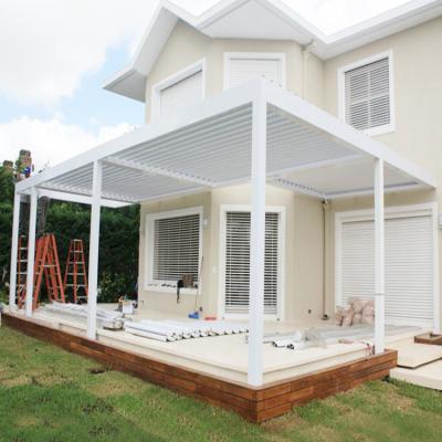 China Easily Assembled Rain-Resistance Electric Opening Aluminum Pergola Sunroof For Deck for sale