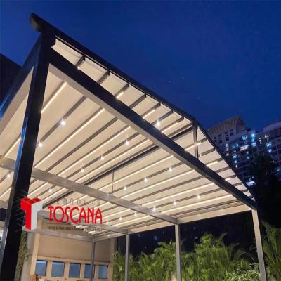 China Easily Assembled Waterproof PVC Pergola Canopy Tents Retractable PVC Pergola for sale