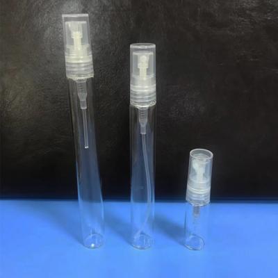 China Mini Eco-friendly Clear Glass Fine Tubes Perfume Mist Sprayer Vial Bottle With Metal Sprayer for sale