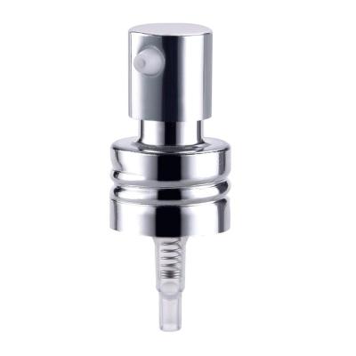 China Non Spill Treatment Pump Aluminum Cream Pump Screw On Serum Dispenser Pump for sale