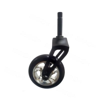 China Stable Quality Solid PU Tire 4 Inch Tri Spoke Caster Wheel For Manual Wheelchair for sale