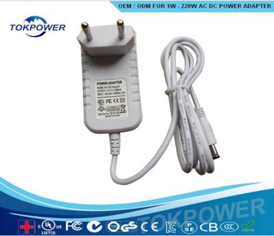 China 12 Volt White Power Adapter 800mA 10W AC DC Medical Power Adapter ABS PC Materials for sale