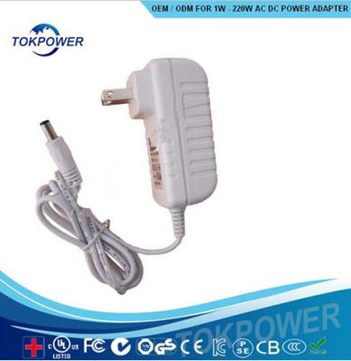 China 12 Watt White Power Adapter 12v , 1am AC DC Power Adapter For Blood Pressure Gauge for sale