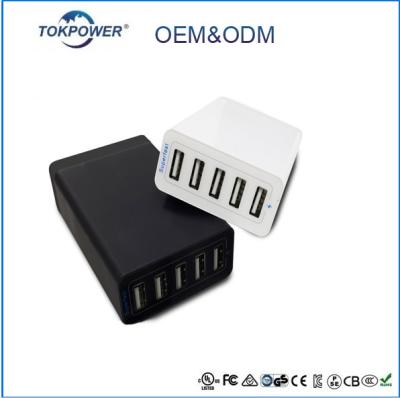 China Los puertos multi 5 del conector micro inteligente viran al cargador USB hacia el lado de babor 5v 8a 2a 1a 2.4a en venta