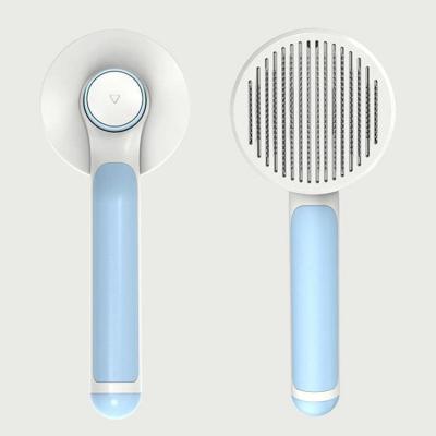 China Viable Hot Sale Pet Grooming Tool Self Cleaning Dog Cat Slicker Brush Remove Pet Grooming Brush Automatically for sale