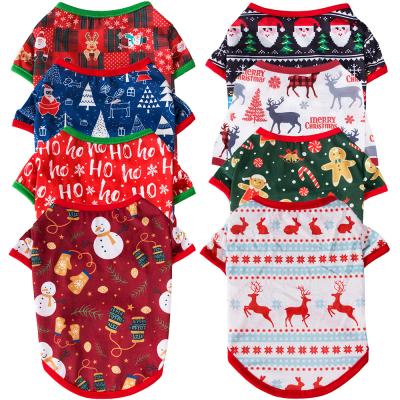 China 2021 New Year Christmas Viable Dog Clothes New Year Teddy Bichon Hiromi Cat Pet Clothes for sale