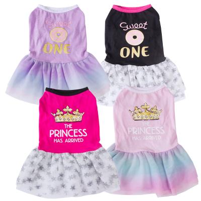 China Sustainable Cute Puppy's Cotton Princess Dress Besides Multiple Sizes And All Seasons Comfortable For Small Lovely Dog Pets for sale