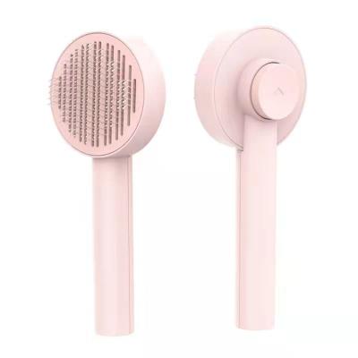 China Viable Pet Hair Remover Grooming Tools Pet Grooming Brush Self Cleaning Dog Cat Slicker Comb Automatically for sale