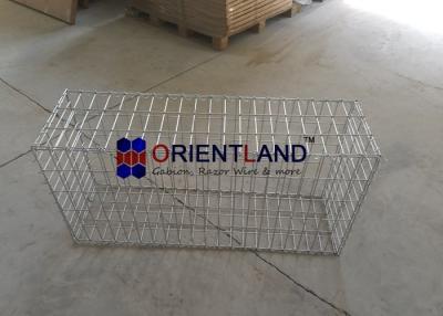 China 50×100mm Galvanized Welded Gabion Baskets Garden Border Walls Rectangular Hole for sale