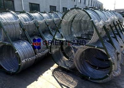 China Hot Dipped Triple Strand Concertina Wire Fence 75m Military Concertina Wire for sale