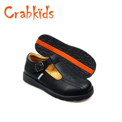 China Crabkids Leather Quality Cheap Manufacturer Latest Design England Style Kids Casual Normal Shoes Girls Back To School Soft Shoes for sale