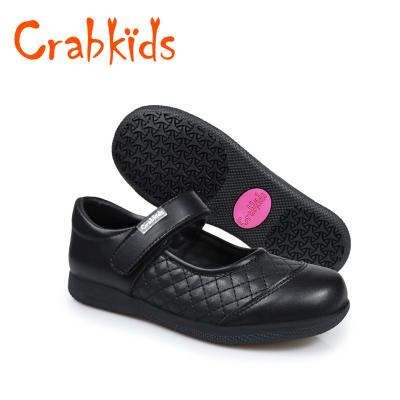 China Wholesale Price Crabkids School Shoes School Students Student Original Leather Flat Decorative Stickers Shoes Available for sale