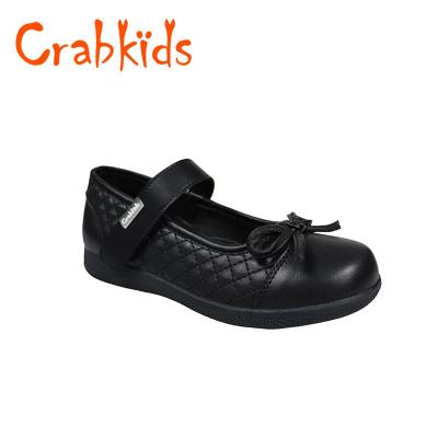 China Crabkids Leather Factory Wholesale Children's Leather Children's Princess Shoes Primary School Black Students Spring Shoes for sale