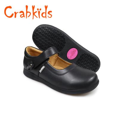 China New OEM Black Kids Leather Comfortable Leather Shoes Girls Uniform Dress Flat Back To School Shoes for sale