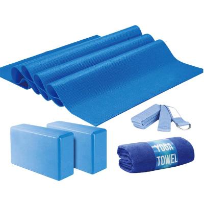 China Non-toxic fitness yoga set 3 in 1 including 1 nbr yoga mat, 1 blocks, 1 towel for sale