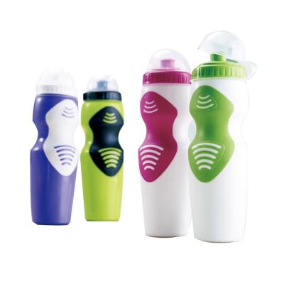 China 500ml LDPE Personalized Plastic Frosted Sports Water Bottles With Rubber Liner for sale