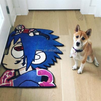 China Non-slip luxury home custom shape blanket cartoon decoration naruto ramen handmade blanket for sale