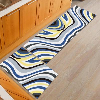 China Stain Kitchen Nordic Bathroom Carpet Floor Combination Resistant Abstract Geometric Printing Restaurant Cover Non-Slip Cover for sale