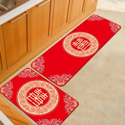 China Stain Resistant Chinese Wedding Floor Mats Kitchen Cover Restaurant Combination Floor Mats Non-Slip Mats for sale