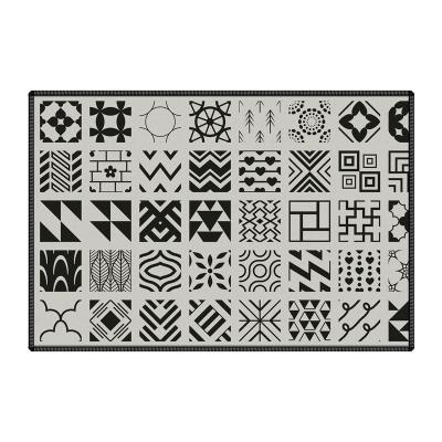 China Stain Resistant Most Popular Anti-Slip Printed Kitchen Mat Cowhide Cover 3mm-16mm Pile Size for sale