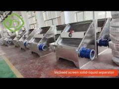 Inclined screen solid-liquid separator