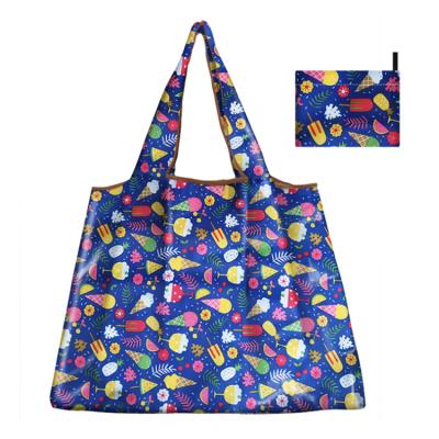 China Printing Polyester Biodegradable Recycled Foldable Rpet Shopping Bag Custom Rpet Large Bag With Pocket for sale