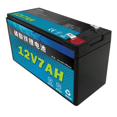 China Toys 12v7Ah Lithium Batteries For Solar/E-Bike With BMS Replace Lead Acid Solar LiFePO4 Battery Pack for sale