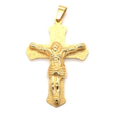 China Religious Gold Bible Lord's Prayer Pendant For Women Men Stainless Steel Cross Jesus Necklace Christ Crucifix Cross Necklace for sale