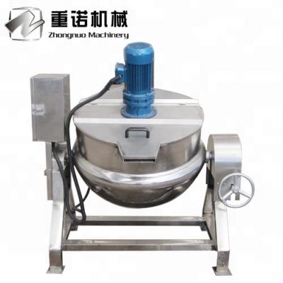 China Vegetable Processing Plant Tipping Kettle Homogenizer Steam Jacketed Jacketed Kettle With Agitator Mixer for sale