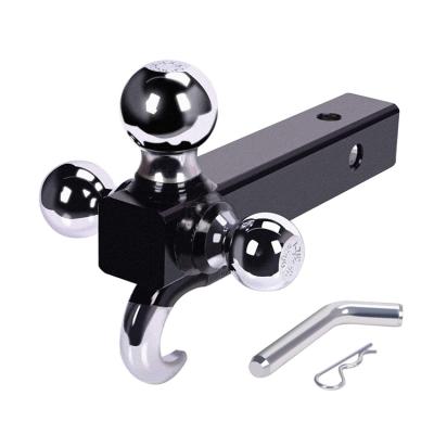 China Tri Trailer Parts Trailer Hitch Ball Mount With Hook Cavity Leg Tow Hitch Chrome Ball for sale