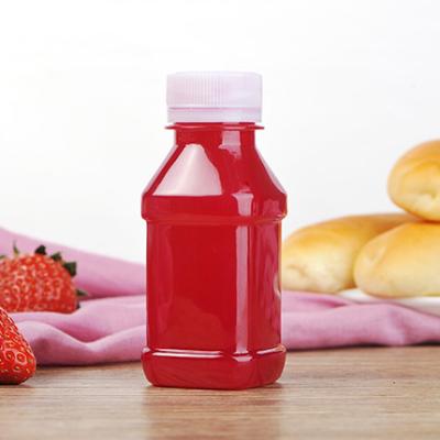 China Cheapest 100ml Square Juice Bottom Plastic Bottle 150ml 250ml 300ml 350ml 400ml 500ml for sale