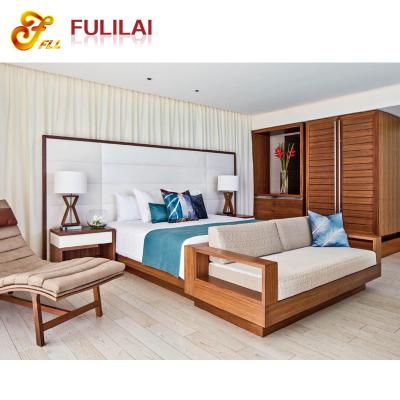 China Hotel Furniture Contemporary Five Star Wooden Bedroom For Sale (FLL-SK07) for sale