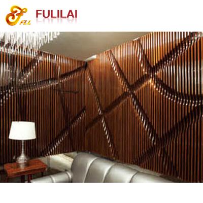 China modern & Foshan Luxury Hotel Style Decorative 3d Wooden Wall Paneling for sale