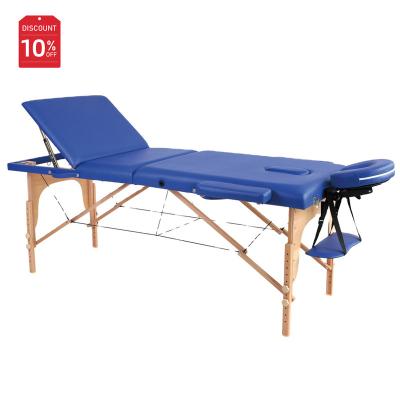 China Camilla Para Masajes Modern Wooden Thai Leather Cover Adjustable Sports Portable Massage Bed Spa for sale