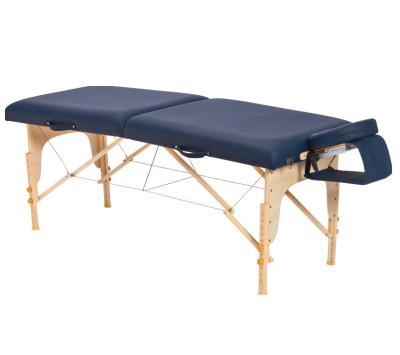 China Modern 2 section beauty salon folding table wooden facial portable massage bed massage tables&beds for sale