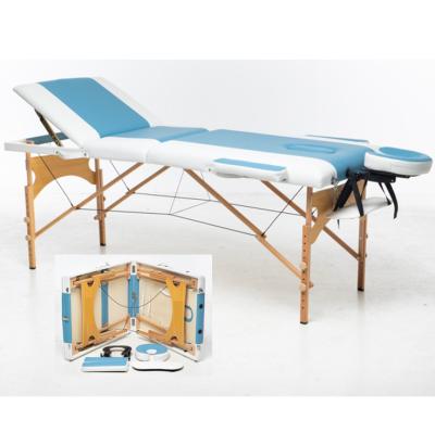 China Good Quality Modern Solid Wood Adjustable Height Massage Table For Double Color for sale