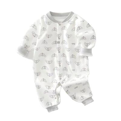 China 100% Cotton Spring/ Autumn Long sleeve Unisex Infant Clothing ribbed baby romper onesie baby boys clothes solid color newborn baby bodysuits for sale