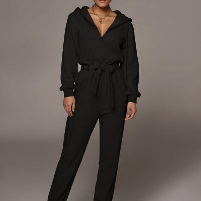 China Reflective Breathable Women One Piece Jumpsuit With Belt Fashion Overalls For Women for sale