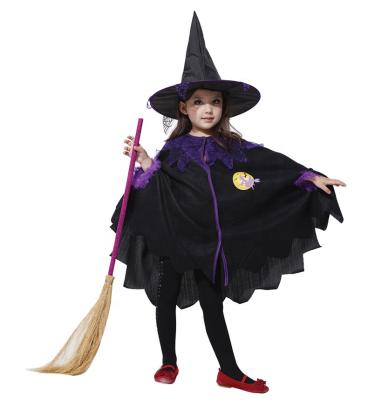 China Cute Spandex Halloween Children's Halloween Costume Witch Cloak Cosplay Vampire Masquerade Cloak for sale