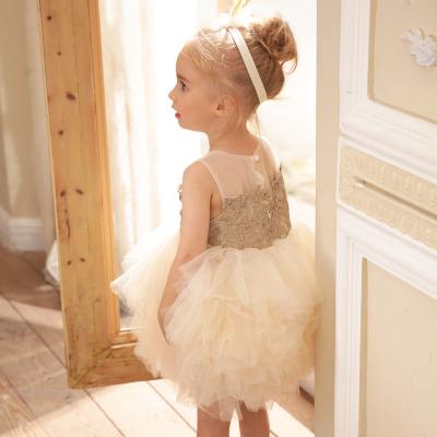 China Soft Baby Girls Fluffy Princess Dress for Birthday Mesh Cake Dress for sale